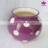 6 Inch Ceramic Round Polka Dot Vase With 3 Different Color,Ceramic Flower Vase for Wedding Decoration Quality Choice thumbnail-4