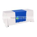 30"W Table Runner With 3-Color Printing on Blue