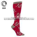 Fashion Red Double Monkey Lovely Girl Knee High Socks