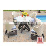 Cheap 100% Handmade Patio Rattan Wicker Table and Chair thumbnail-3