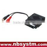 Scart Plug to Scart Jack + 2RCA Jack in