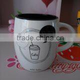 New Creative Promotional 400 ml Glazed Barrel Ceramic Coffee Mug With Different Logo thumbnail-5