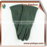 Black Green Women Gloves