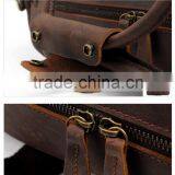 High Quality Cowhide Leather Duffle Weekend Bag thumbnail-5