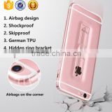 soft and super thin airbag phone case for iphone 6 ,TPU skidproof/shockproof phone case with hidden holder/AIRBAG PROTECTION