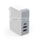 Anker New Type-c 3.0 3A+2.4A 3 Ports Wall Charger With EU/AU/US/UK Plug thumbnail-5