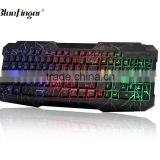 Colorful Cool Cheaper USB Wired Keyboard in Rainbow Crack Parttern thumbnail-6