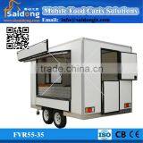 Best Quality Mobile Hot Dog Food Cart Mobile Engine Food Car With Wheel Fast Food Kiosk thumbnail-3