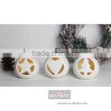 Lovely Heart Ceramic Christmas Ball Candle Holder for Hanging thumbnail-4