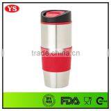 16oz Double Wall Insulated Silicone Stainless Steel Mug thumbnail-4