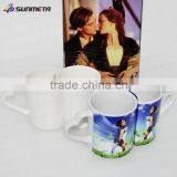 Heart Shape Ceramic Couple Mug,wholesale White Couple Mug thumbnail-4
