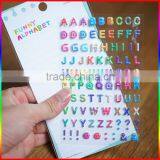 beautiful letter puffy sticker for boys and girls learning