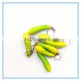PU stress cucumber key chain
