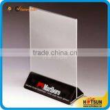 High Quality Acrylic Tabletop Menu Display Stand With Logo Silkscreen thumbnail-1