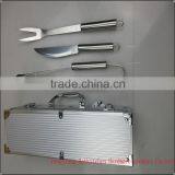 Stainless Steel Barbecue Grill Tools 3PCS BBQ Grill Tool With Aluminium Case thumbnail-2