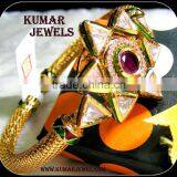 Gold Plated Kundan Bracelet thumbnail-1