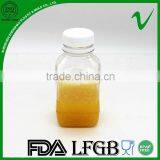 Square Pet 250ml Plastic Bottle for Fresh Beverage Packaging