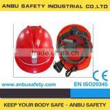 CE 0121 Red Construction Work Safety Helmets With a Sweatband Inside