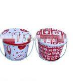 Round Shape Size:115*100mm Fashinal and High Quality With Lid Tin Bucket