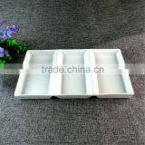 Wholesale Chaozhou 3 Oblong Home Goods Dinnerware White Porcelain Afternoon Tea Plate thumbnail-1