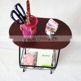 RH-02 Wood Top Gramercy Scroll-Design Bathroom Storage Coffee Table Metal Table thumbnail-2