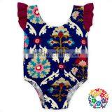 Newborn Baby Clothes Set Latest Flutter Sleeve Bodysuit Sunsuit Outfits Customized Baby Girl Boho Romper thumbnail-2