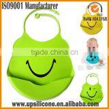 Manufacturer Waterproof Food Grade Silicone Baby Bib Flexible BPA Free thumbnail-1