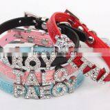 Pet Collar Strong Tough Dog Collars Fashion Pu Leather Dog Collar With Letter thumbnail-1