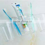 Plastic Transparent Toothbrush Holder Combination Set thumbnail-2