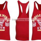 Gym Bodybuilding Vest Red thumbnail-1