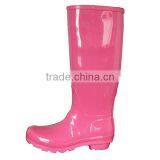 Solid Color Knee Rubber Rain Boots thumbnail-1