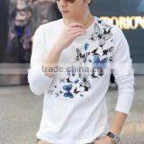 Promotional Custom Plain Dyed Unisex Adult O-neck Unisex Workwear T Shirt/Butterfly Printed Casual Shirts thumbnail-2