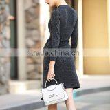 Women Deep V-neck Sexy Nighty Dress Korean Office Dress Casual One Piece Dress Xxl Black thumbnail-4