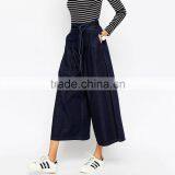 Denim Wide Leg Ninth Length New Model Jeans Pants for Female thumbnail-4