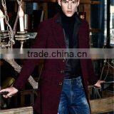 Slim Fit Pure Color Wool Men Coat Winter Coat thumbnail-2