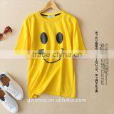 Yellow and Black Cotton Tee Cute Smiley Face Unisex Emoji T Shirt thumbnail-2