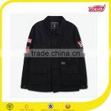 2016 Oem Factory Black High Quality Custom Men Denim Army Jacket thumbnail-2