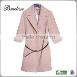 2014-2015 Trench Coat Women Lady Pink Woolen Coat thumbnail-1