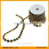 Rhinestone Cup Chain Black Shining String of Rhinestones thumbnail-1