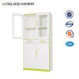 Modern and Hot Luoyang 2 Glass Doors Office Metal Filing Cabinet With Shelf and Drawers thumbnail-2
