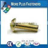 Made in Taiwan BSW Whitworth Slotted Round Head Machine Screw Brass BS450 thumbnail-1