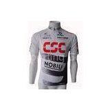 White Sublimated Sportswear Bicycle Shirts Custom Cycling Tops For Csc Pro Team thumbnail-1