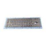 Rugged Rear Panel Mount Keyboard With 38mm Mechanical / Optical / Laser Trackball
