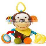 Baby Bed Car Hanging Newborn PLUSH Toy FOR Early Learning Animals Monkey/Dog/Cat/Elephant Doll thumbnail-5