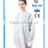 Nonwoven Lab Coat/work Suit/visitor Coat With Elastic Cuff and Button thumbnail-3