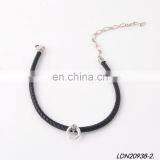 Fashion Mini Crescent Necklace Handmade Leather Choker Necklace Minimalist Necklace thumbnail-4