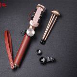 Aluminum Selfie Stick PU Handle Tripod Selfie Stick With Remote thumbnail-3