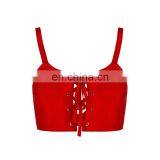 Sexy Ladies Cut-Out Lace up Bra Bralette Bustier Corset Vest Blouse Tank Crop Tops thumbnail-4