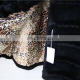 Factory Price Black Rex Rabbit Fur Coat / Rex Rabbit Fur Jacket Clothing With Mink Fur Piping thumbnail-4