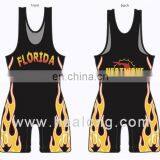 Healong 3D Digital Sublimation Print Cheap Sublimated Wrestling Singlets Team thumbnail-1